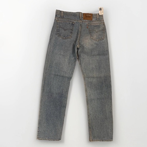Vintage Levis 505 Jeans 34x32 Orange Tab Regular Fit Straight Leg Light Wash 90s - Picture 1 of 2